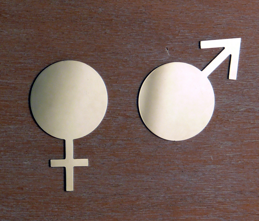 Türschild Set Symbol matt - Frau+Mann